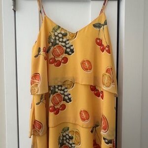 Tiered fruit print Show Me Your MuMu summer dress - M